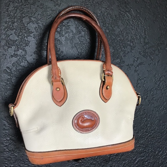 Dooney & Bourke Handbags - Dooney & Bourke Norfolk Dome Satchel Bag in Cream